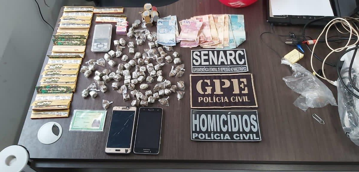 Polícia Civil prende em flagrante casal suspeito de tráfico de drogas em Timon