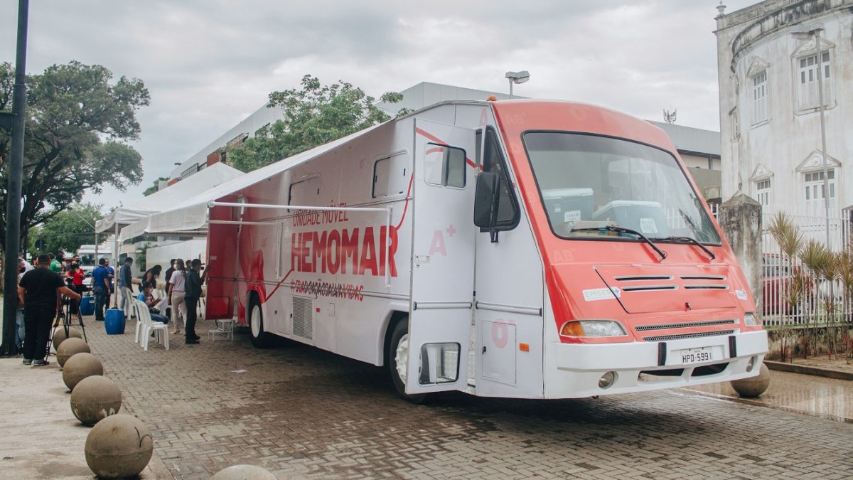 Unidade Móvel do Hemomar realizará coleta externa de sangue na Praça da Família, na Vila Nova