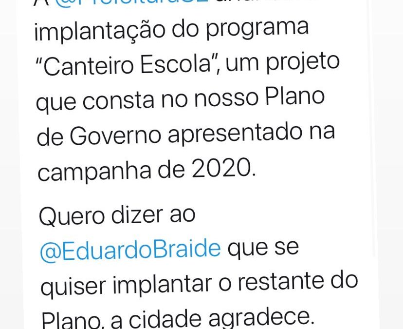 Braide copia projeto do Plano de Governo de Jeisael Marx