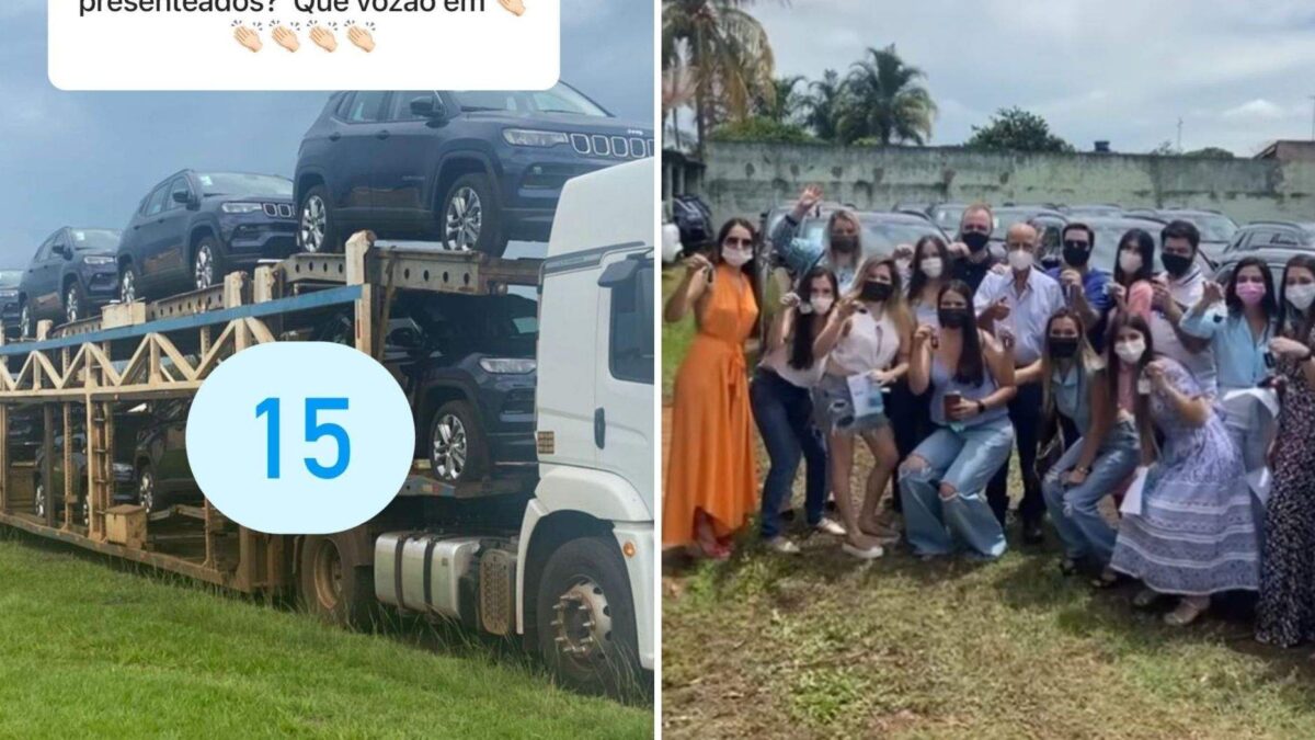 Vídeo: Prefeito de Bom Jesus (Goiás) presenteia 15 Jeep Compass aos netos; Carro custa em média R$151 mil