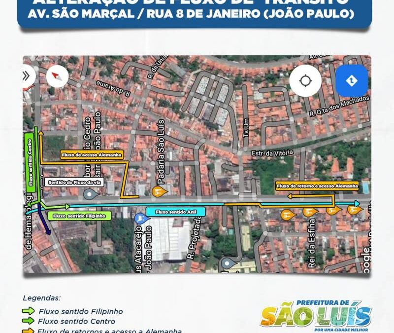 Prefeitura promove mudanças no trânsito da Avenida São Marçal e entorno do João Paulo